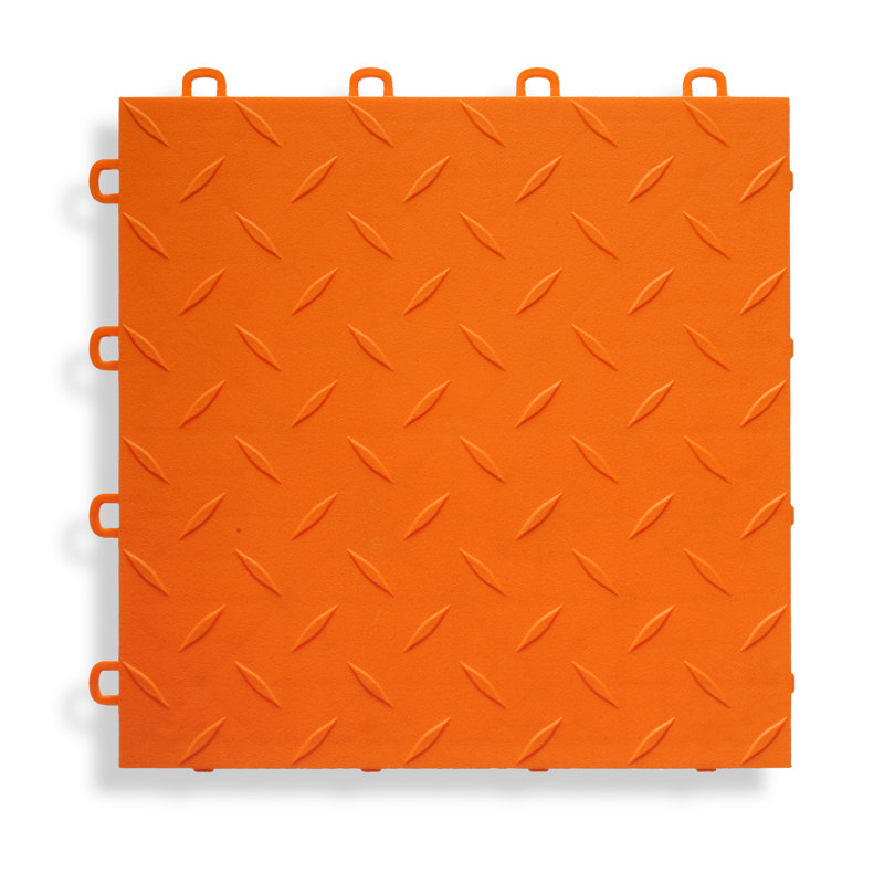 Blocktile 12 X Garage Flooring Tile In Orange Wayfair Garage Flooring Tile In Orange