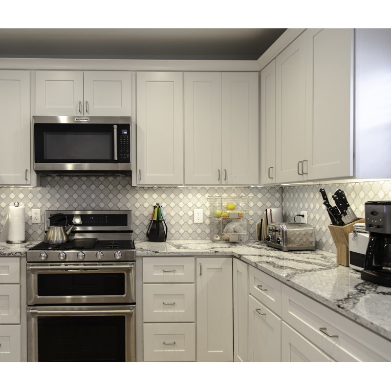 Ebern Designs Frits 96 In Cabinet Crown Molding In White Wayfair