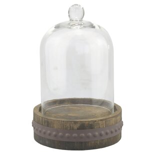 5x Mini Glass Dome Decorative Cloche Bell Jar Display Case w/ Wood Base 