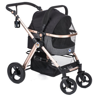 Pet Rover Prime Folding Standard Stroller with Detachable Carrier