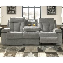 couch with fold down table