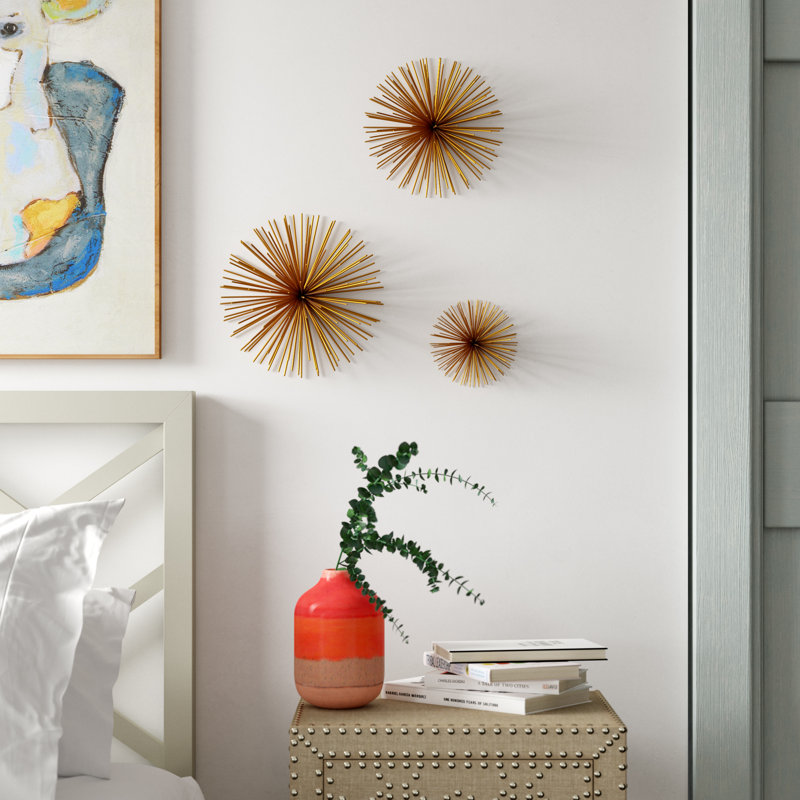 Bungalow Rose 3 Piece Large Starburst Wall Decor Set Reviews