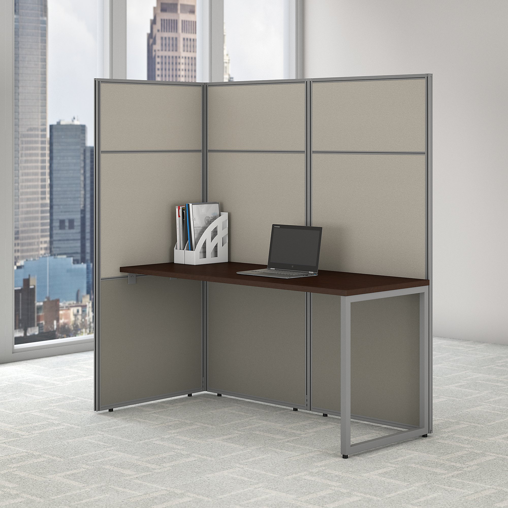 Bush Business Furniture Easy Office Cubicle Desk Workstation With