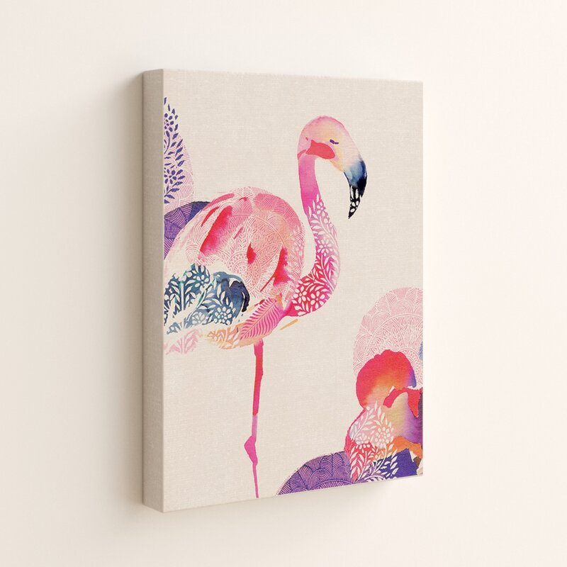 East Urban Home Tropical Flamingo Canvas Wall Art Reviews Wayfair Co Uk