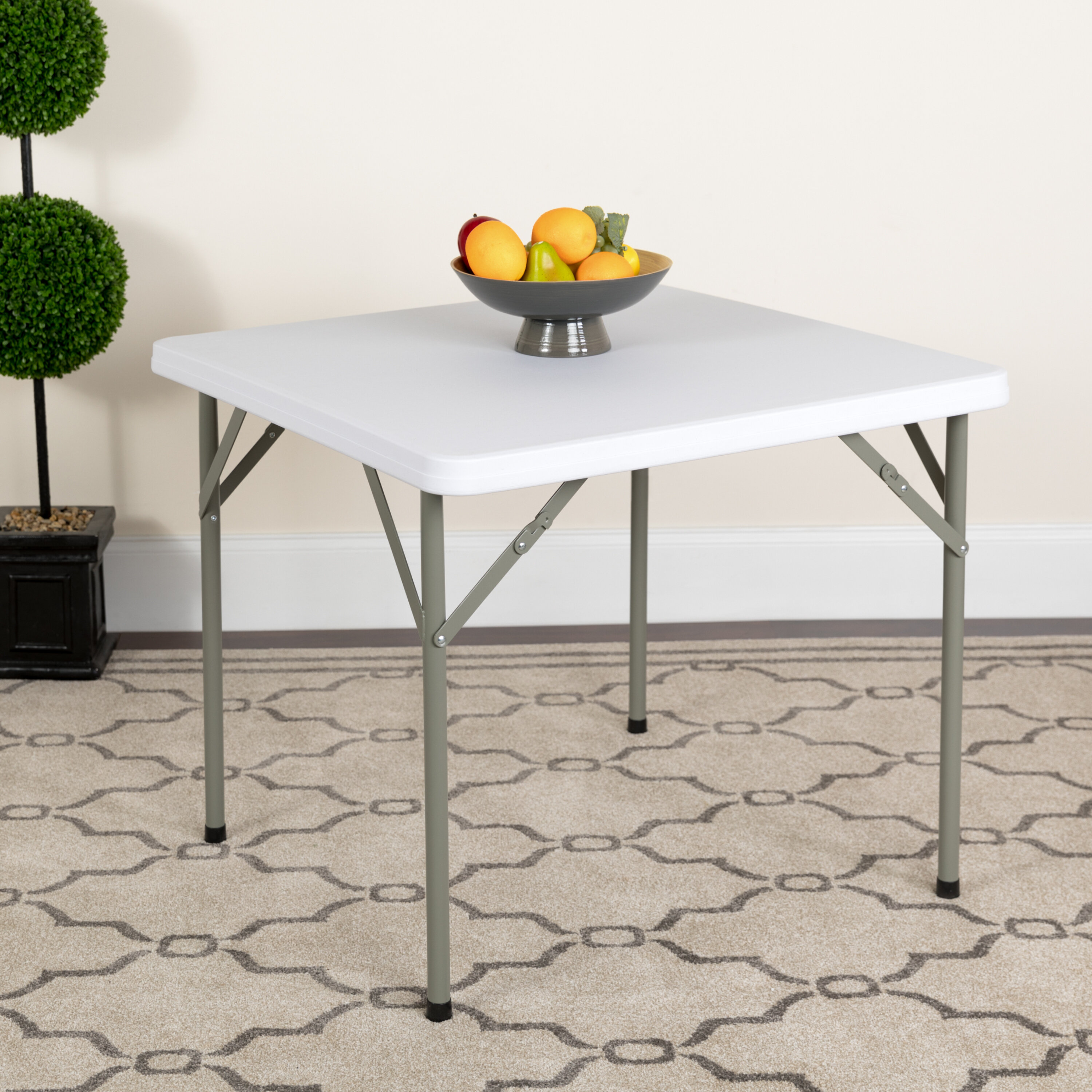 White for sale online Flash Furniture DAD-YCZ-86-GG Plastic Folding Table 