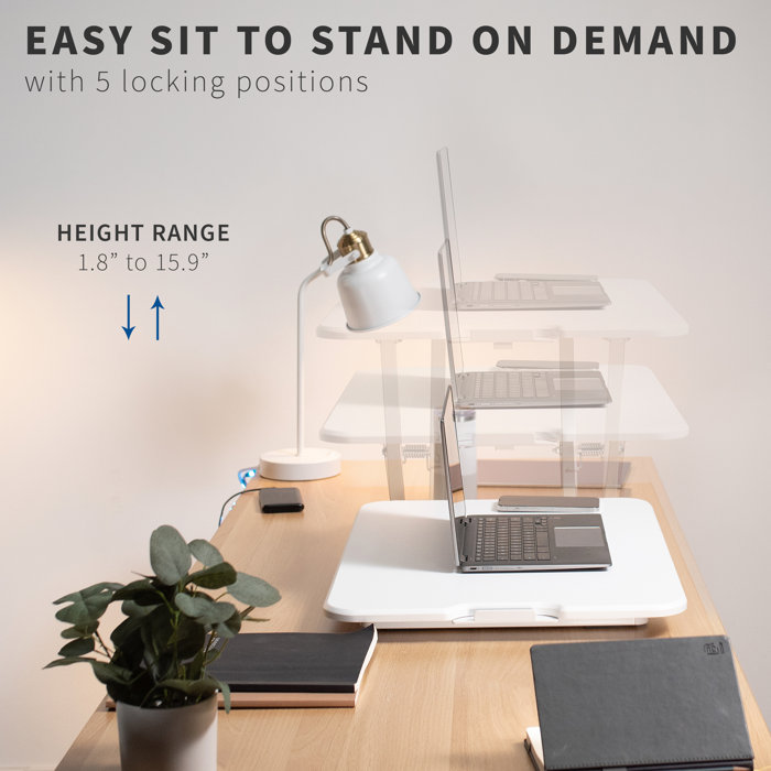 VIvo White Single Top Desk Riser | Wayfair