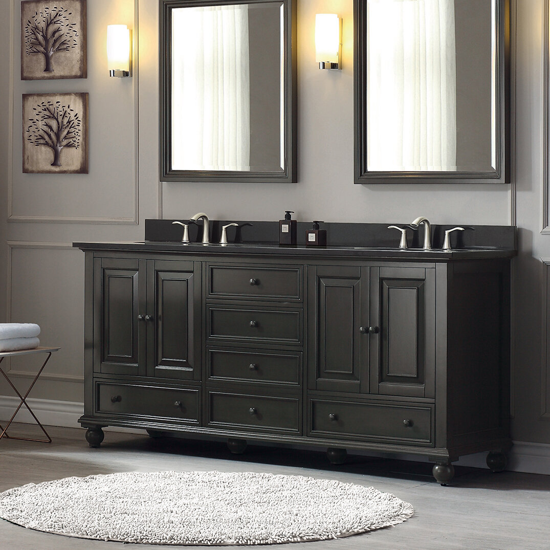 Gracie Oaks Samoset 73 Double Modern Bathroom Vanity Set Reviews Wayfair