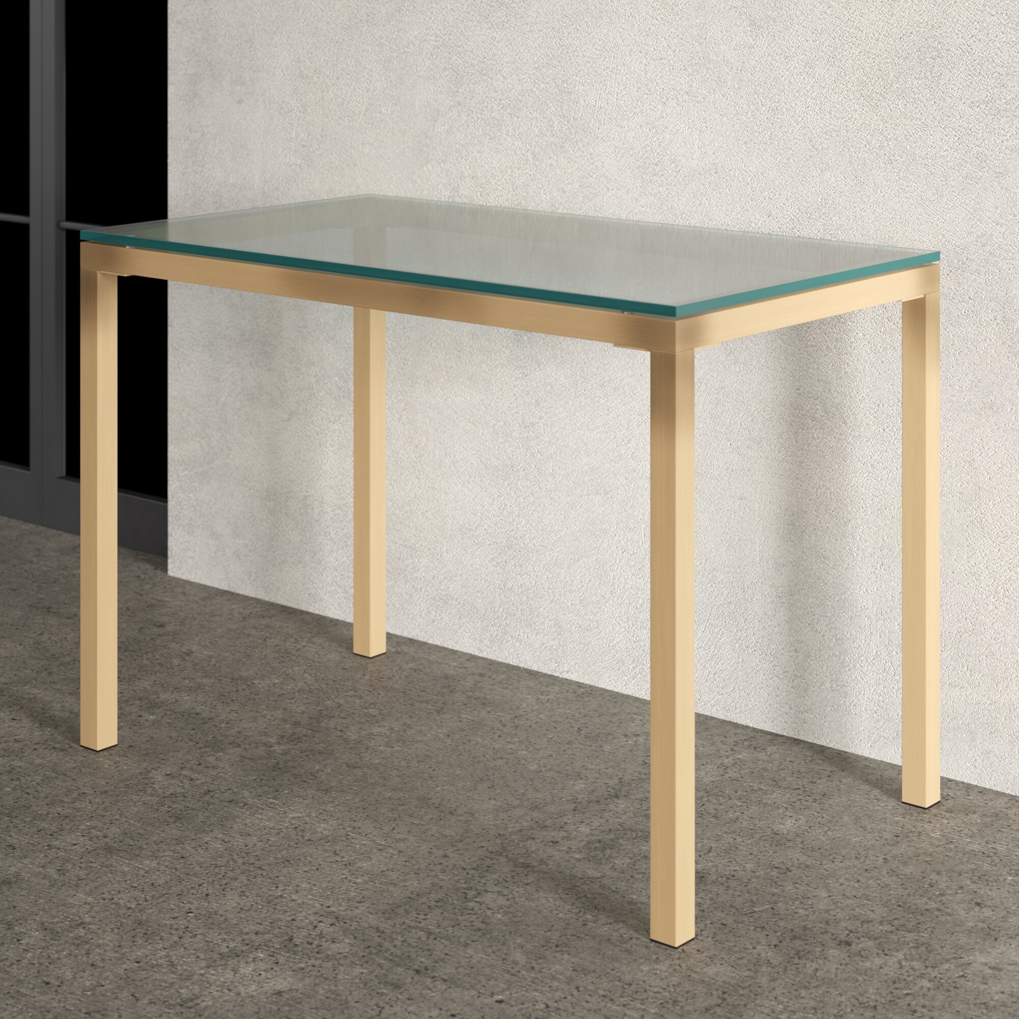 Crete Glass Writing Desk Reviews Allmodern