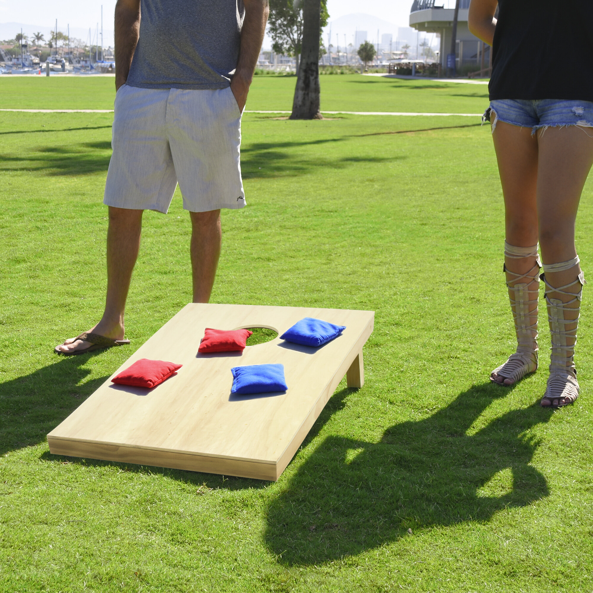 GoSports 2&#39; x 3&#39; Tailgate Solid Wood Cornhole Board with Carrying Case &amp; Reviews | Wayfair