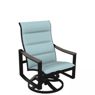 Sling Back Swivel Patio Chairs Wayfair Brazo Padded Sling Swivel Action Patio Chair