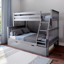 BRAND NEW Hayes Solid Wood Single Bunk Bed Grey 