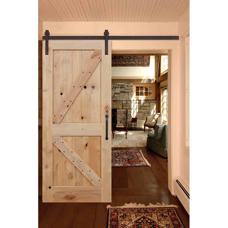 Creativeentryways Paneled Wood Unfinished Rustic Knotty Alder Barn