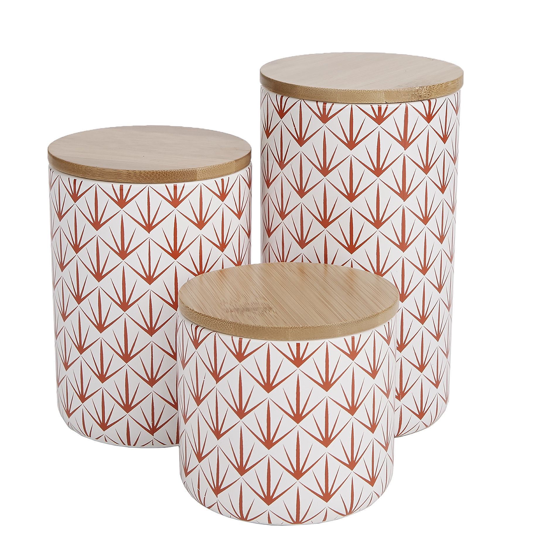 Mind Reader Small Medium Large Ceramic Canister Set Mind Reader Small Medium Large Ceramic Canister Set With Lids 3 Pc Round Sets Food Storage Jar Container Red Wayfair