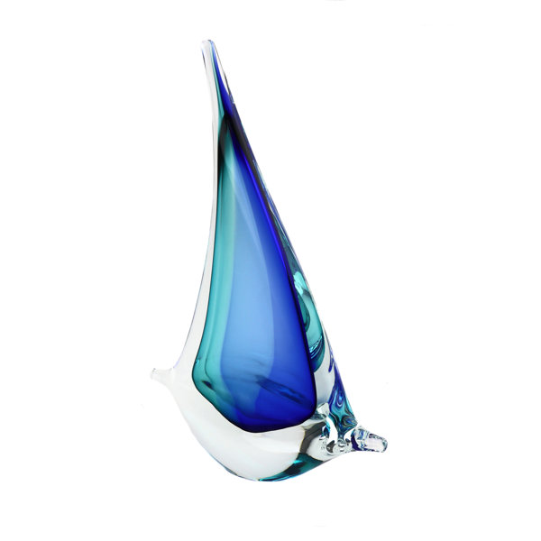 Handmade Murano Glass Big Drops Elegant Great Gift For Women  Transparent Green & Aqua Blue Color Air Bubbles Inside