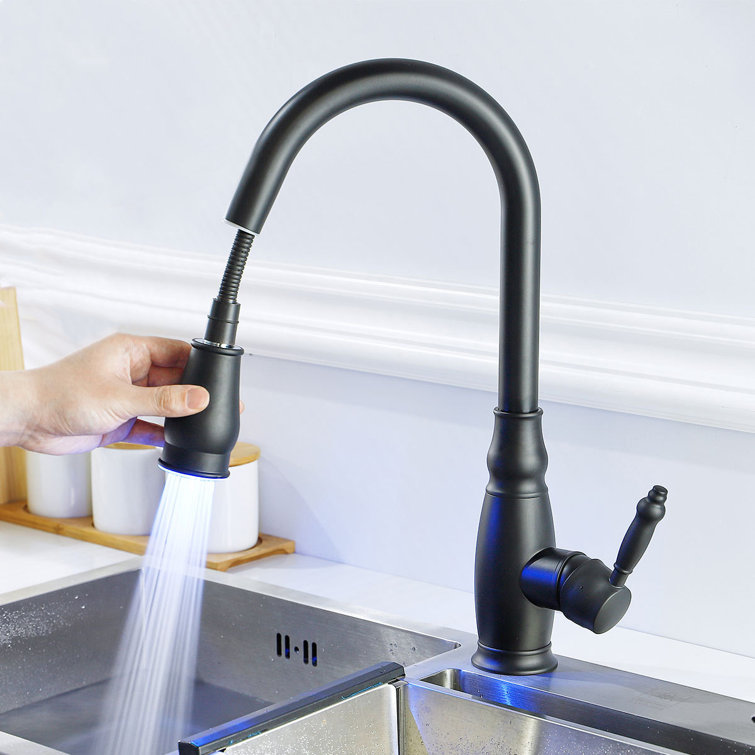 Ello Allo Pull Down Single Handle Kitchen Faucet Reviews Wayfair
