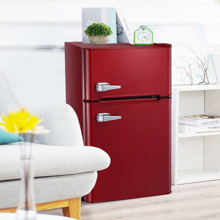 Yukool Retro 3 20 Cubic Feet Cu Ft Freestanding Mini Fridge With Freezer Reviews Wayfair