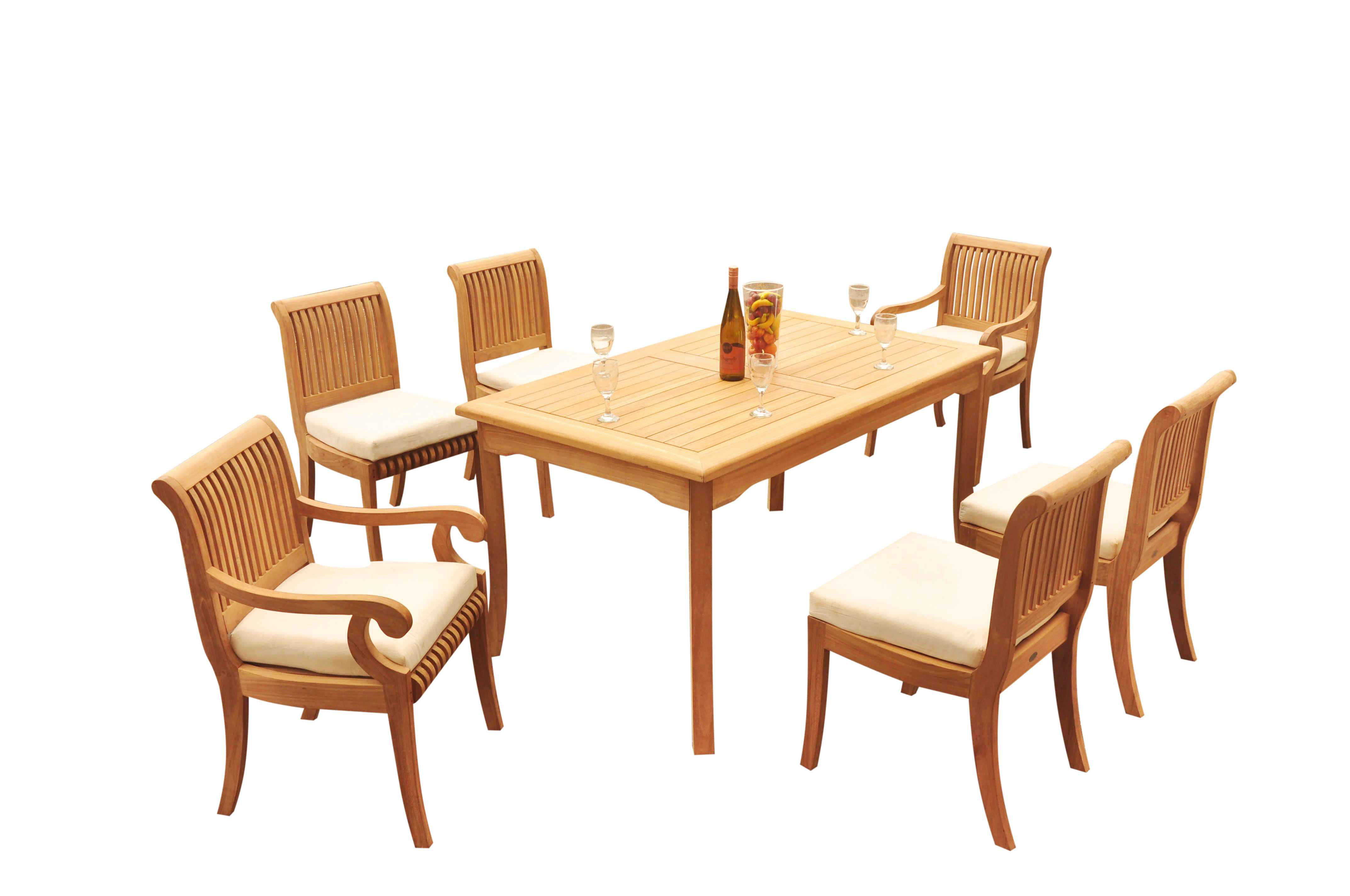 Rosecliff Heights Massenburg 7 Piece Teak Dining Set Wayfair