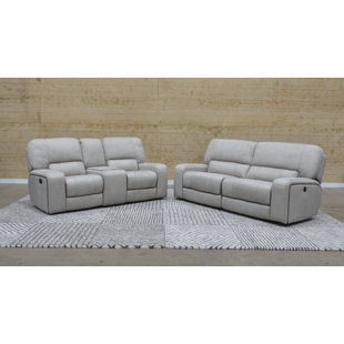 Go to store & view more images Latitude Run Aleverson Console Reclining Loveseat
