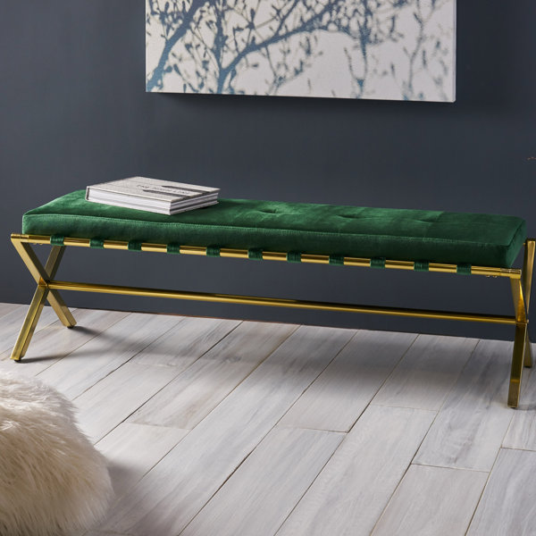 Emerald Green Velvet Bench Wayfair