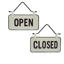Open Closed Big Double Sided Reversible Sign Hanging Display 19 x 13 Business Store Shop Door Window Sign Yes Closed Please Come Again Durable Plastic we are Open