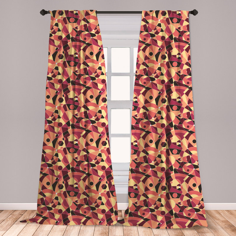 East Urban Home Ambesonne Mid Century Curtains Motley Art Deco