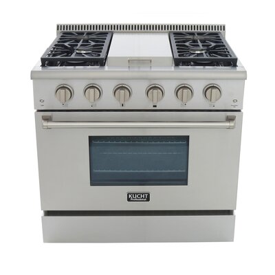 Kucht Professional 36" 5.2 cu ft. Free-Standing Gas Range with Griddle