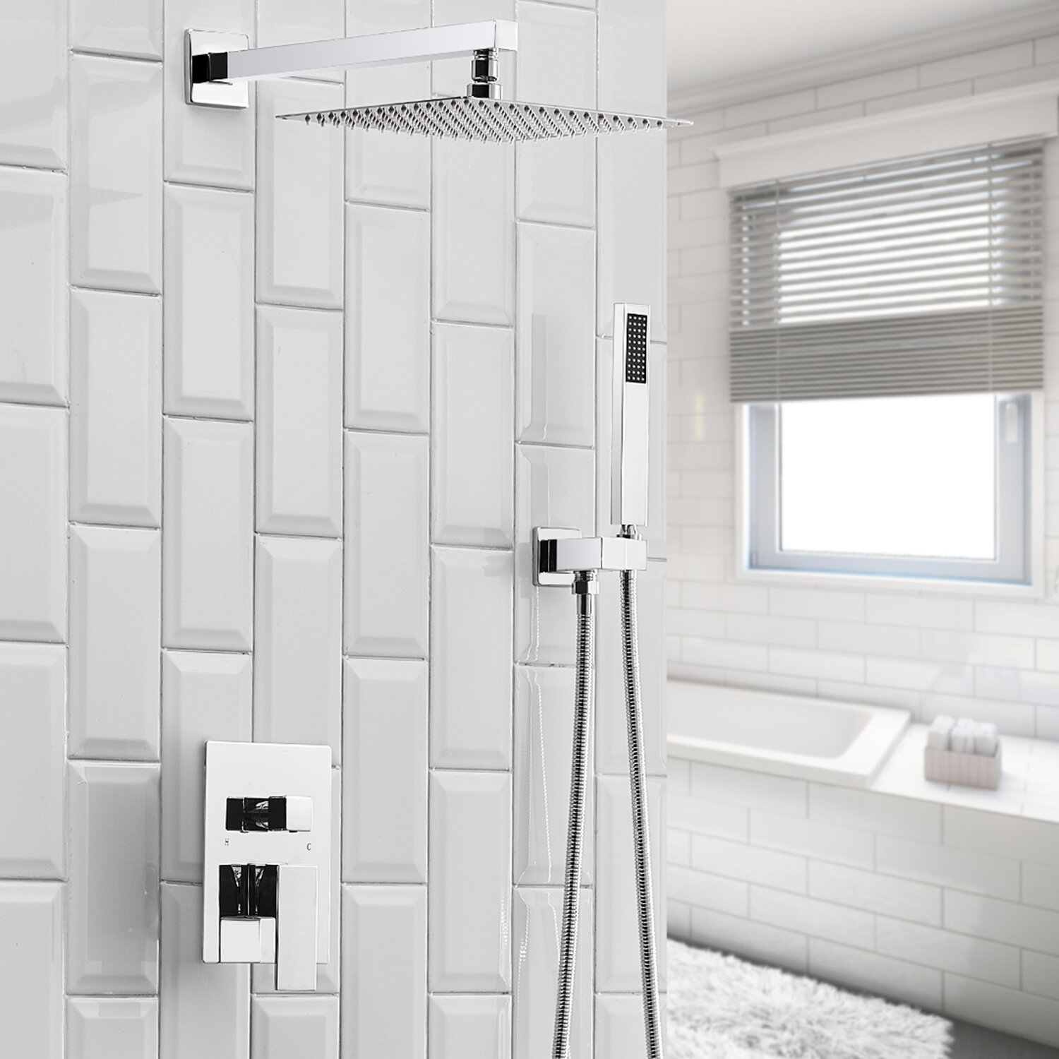 Luxury Pressure Balanced Shower Faucet with Rough-in Valve