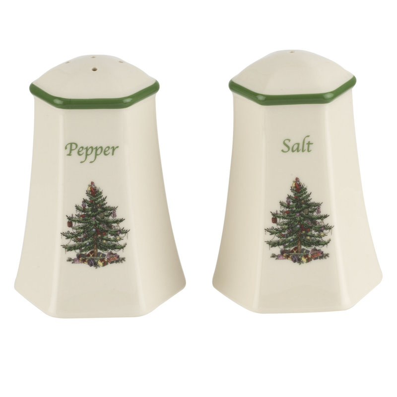 Spode Christmas Tree Hexagonal Salt Pepper Shaker Set Wayfair Christmas Tree Hexagonal Salt Pepper Shaker Set
