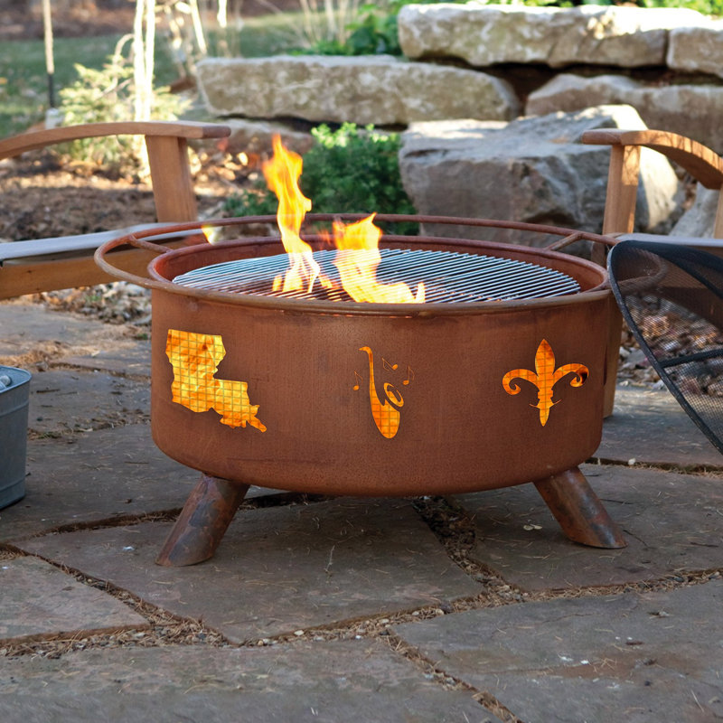 Millwood Pines Jauregui Steel Wood Burning Fire Pit Wayfair
