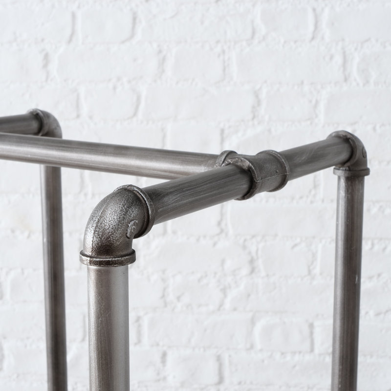 17 Stories Wetzel 18 W Chic Iron Pipe Coat Rack Reviews Wayfair