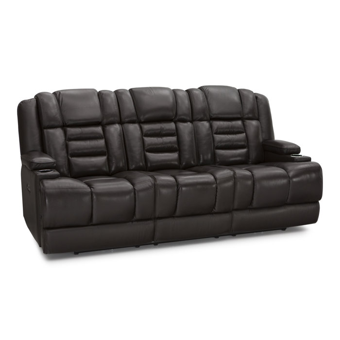 Red Barrel Studio Leather Home Theatre Sofa Wayfair Ca