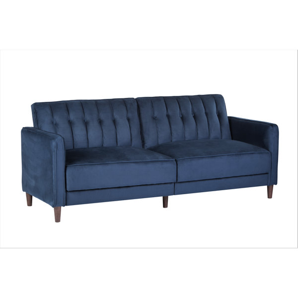 Modern Contemporary Navy Blue Velvet Sleeper Sofa Allmodern