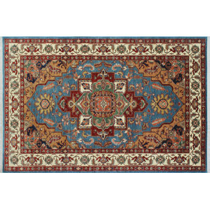One-of-a-Kind Kazak Super Erke Hand-Knotted Blue Area Rug