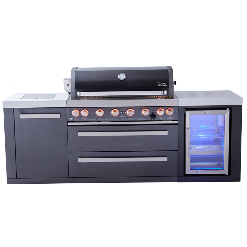 Mont Alpi 6 Burner Propane Gas Grill With Cabinet Wayfair