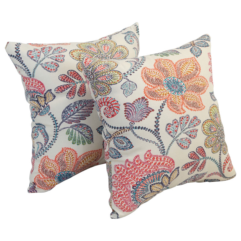 Adelle Indoor/Outdoor Floral Throw Pillow (Set of 2)