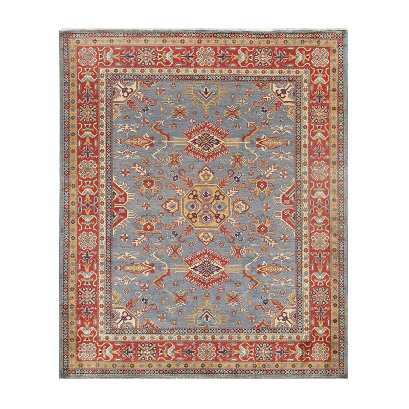World Menagerie One Of A Kind Chaunce Hand Knotted Traditional Style Gray Orange 12 X 15 Wool Area Rug Wayfair