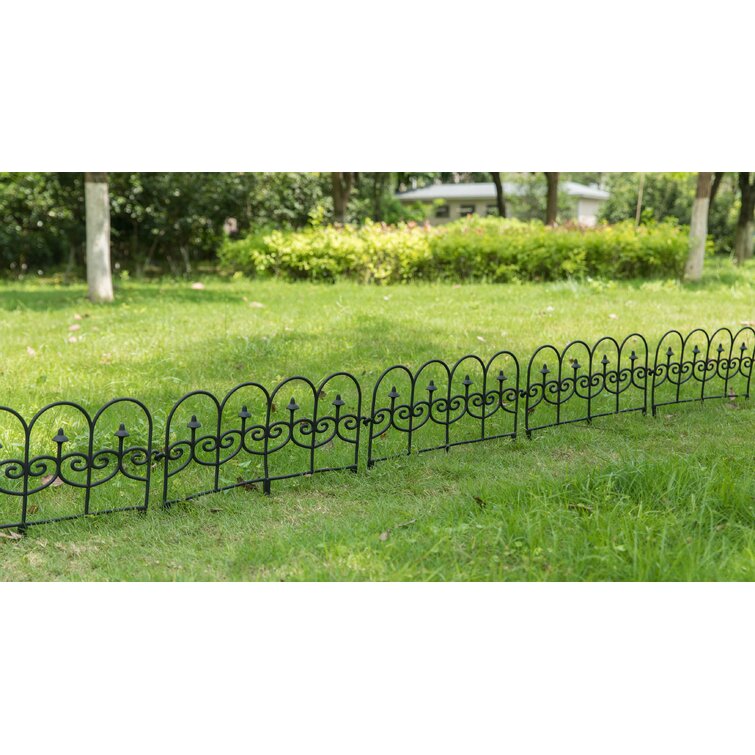 8Pcs Plastic Fence Panel Home Yard Outdoor Garden Border Edging Fencing Decor 