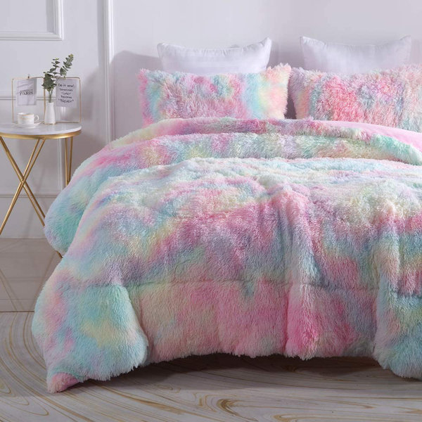 Hug Snug Fluffy Fur Fleece Duvet Cover Set Super Soft Cozy Bedding Sets Throws 