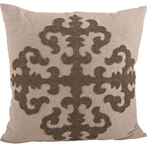 Ingrid Beaded Medallion Design Throw Pillow