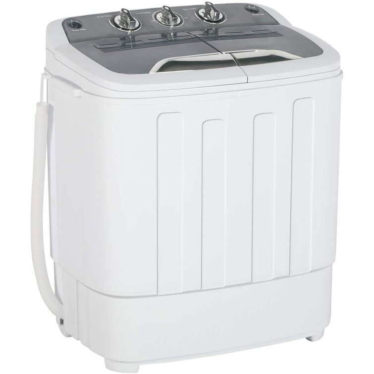 SAFEPLUS Portable Clothes Washing Machines,Automatic Small Washer and Spin Dryer 7.7 lbs Load Capacity Compact Laundry Washer with Built in Barrel Light for Apartments RVs and Small Space Living 