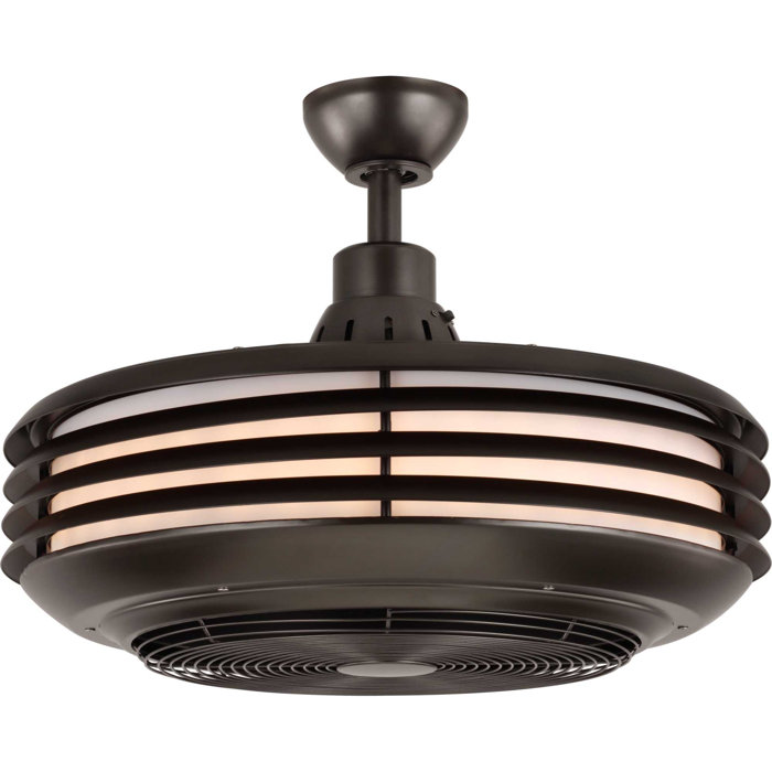 Williston Forge 24 Maldanado Enclosed 2 Blade Outdoor Led Ceiling