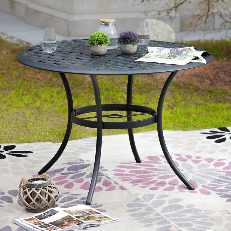 Charlton Home® Shriver Metal Dining Table & Reviews ...