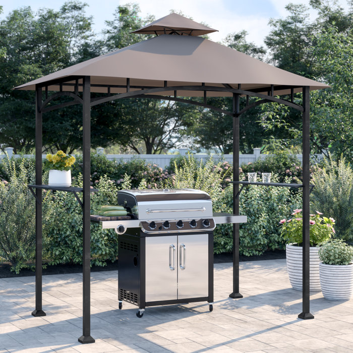 Bbq Gazebo Grill Metal Barbecue Canopy Outdoors Party Tent Sun