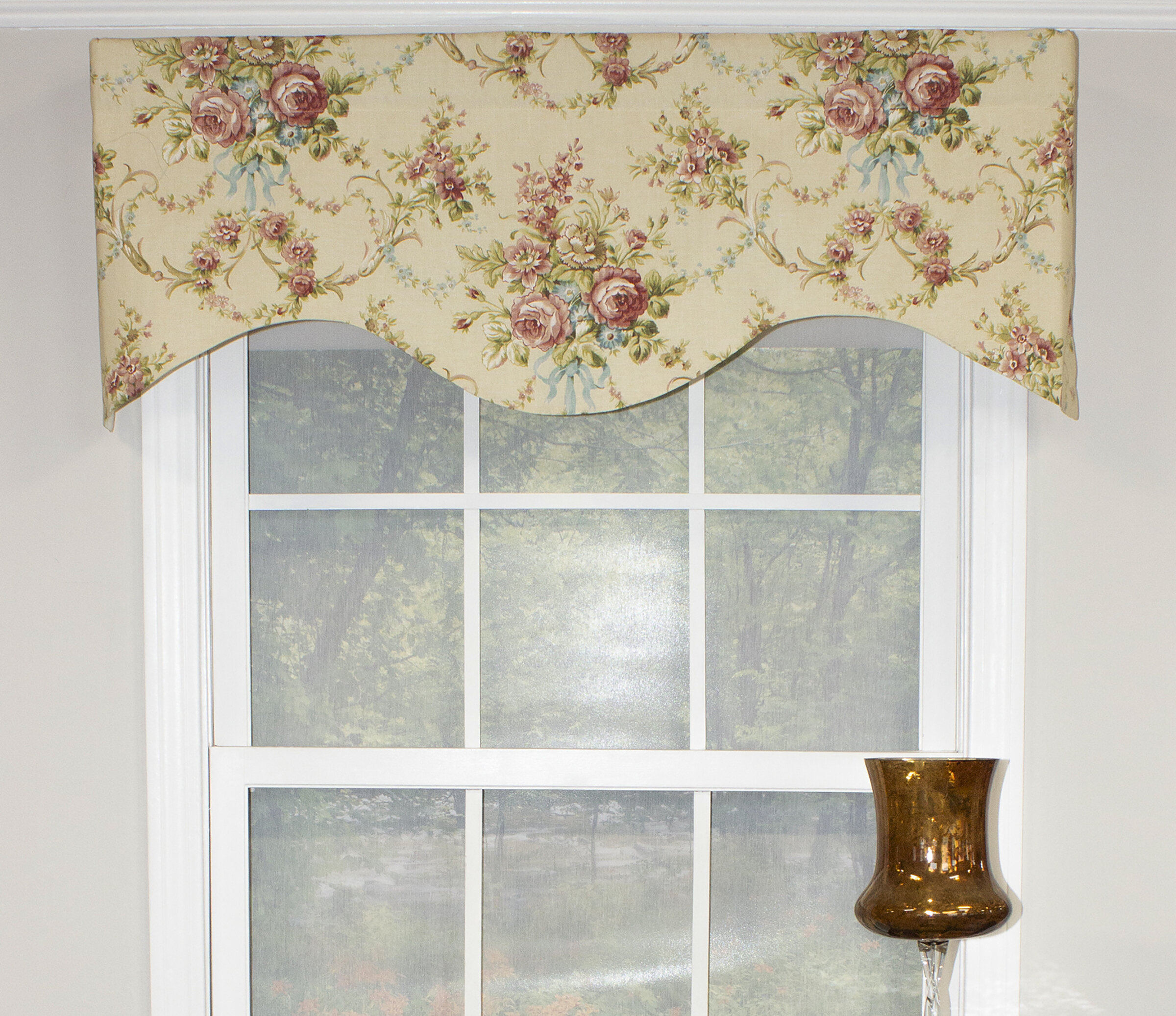 Ophelia Co Lundys Scroll Cornice 51 Window Valance Wayfair