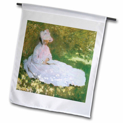 3drose Victorian Woman Reading A Book Polyester 27 X 18 In Garden