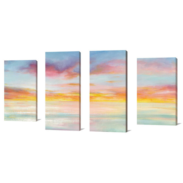 Highland Dunes Pastel Sky Acrylic Painting Print Multi Piece Image On Canvas Wayfair