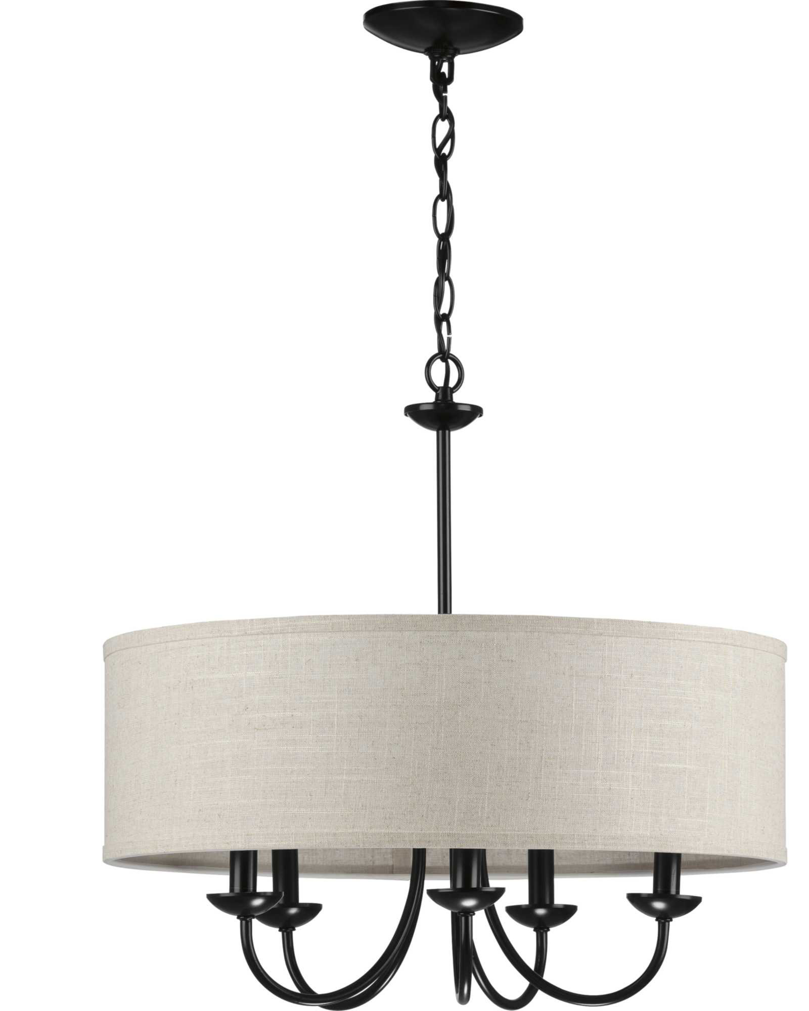 Light Shaded Drum Chandelier 