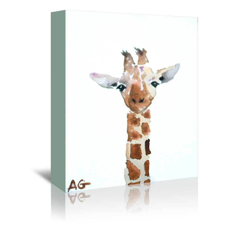 East Urban Home Giraffe Graphic Art Print On Wrapped Canvas Wayfair