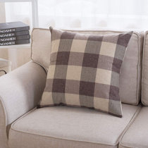 tan buffalo check pillows