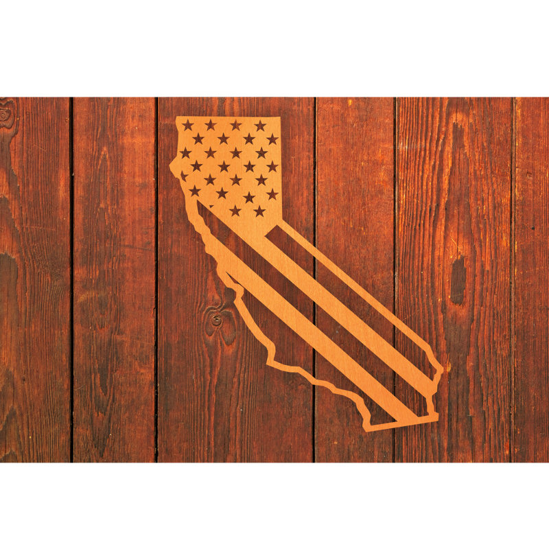 Winston Porter The California Usa Flag Coastal Rustic Wall Decor